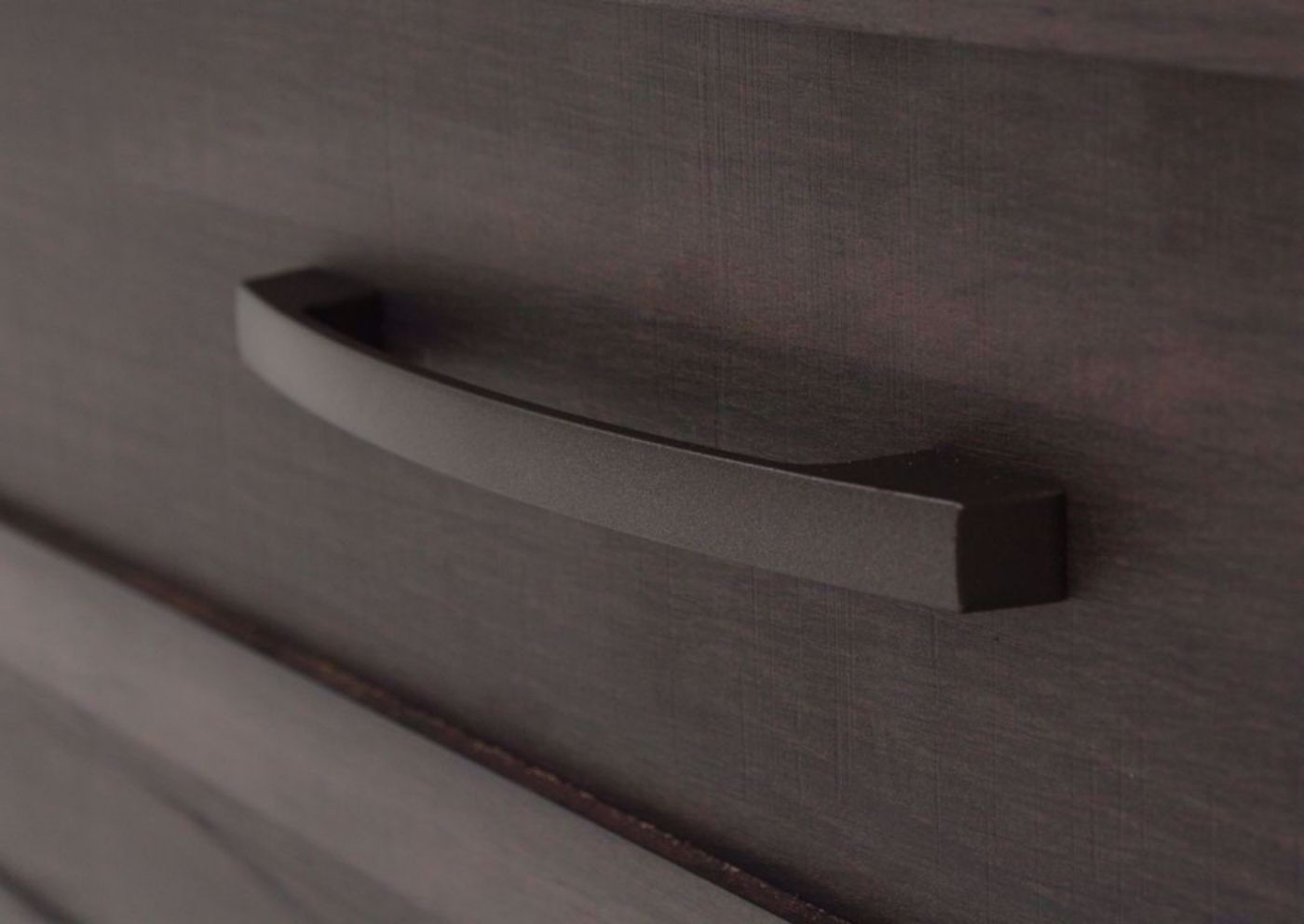 Dark Brown Gemini Chest of Drawers by Intercon Showing the Drawer Pull | Home Furniture Plus Mattress