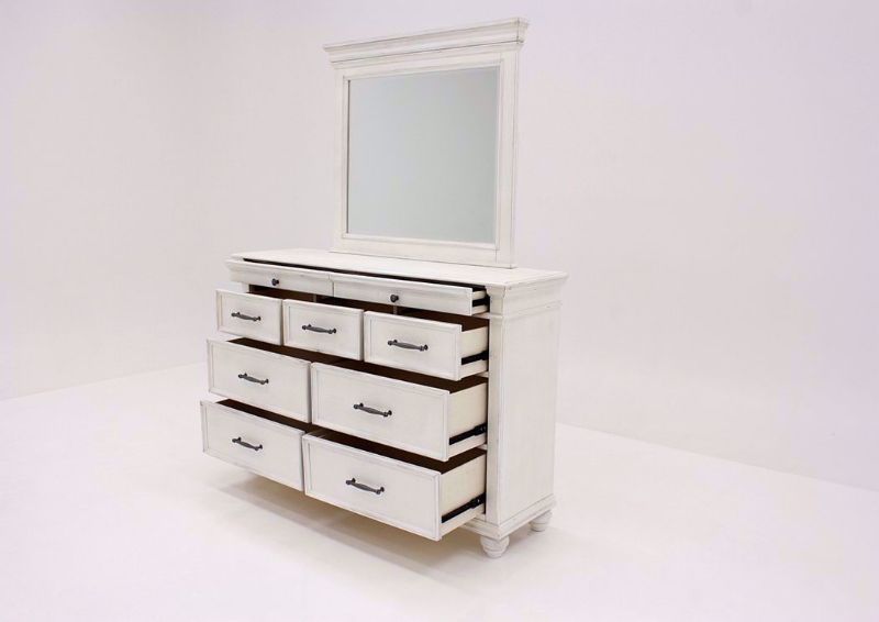 Kanwyn Dresser with Mirror - White | Home Furniture