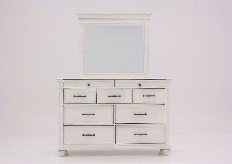 Front Facing View of the Kanwyn Dresser with Mirror by Ashley Furniture | Home Furniture Plus Bedding