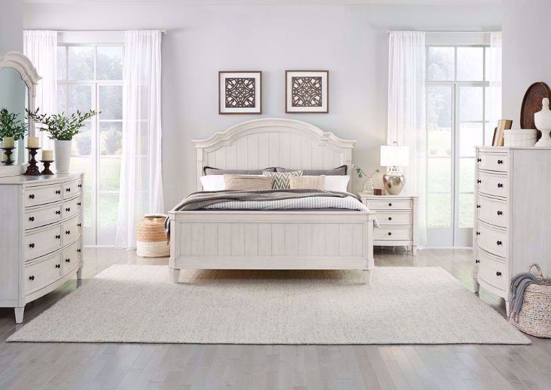 White Mallory Bedroom Set by Standard in a Room Setting | Home Furniture Plus Mattress