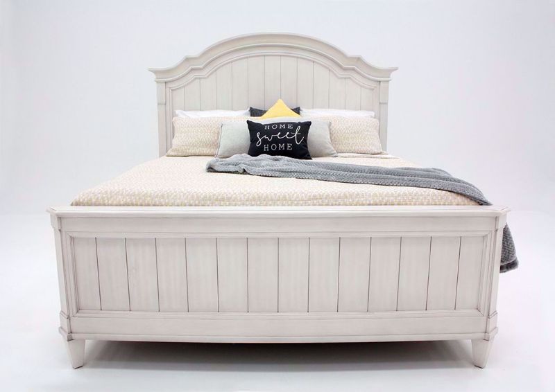 White Mallory King Size Bed by Standard Facing Front | Home Furniture Plus Mattress