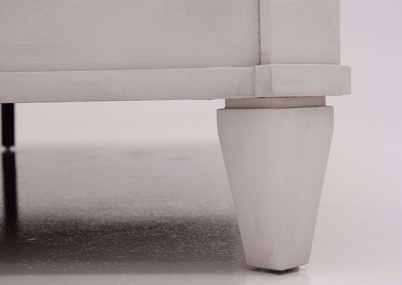 White Mallory King Size Bed by Standard Showing the Bed Foot Detail | Home Furniture Plus Mattress