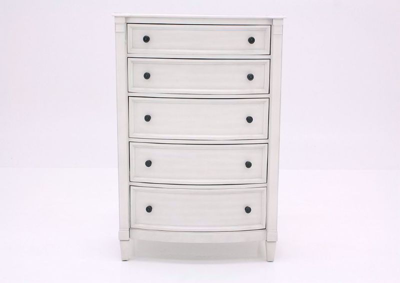 White Mallory Chest of Drawers by Standard Facing Front | Home Furniture Plus Mattress