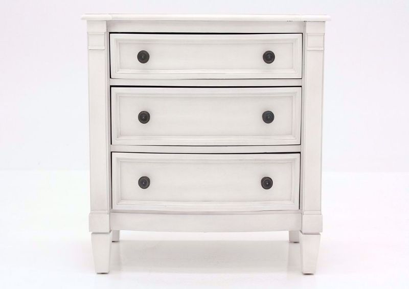 White Mallory Nightstand by Standard Facing Front | Home Furniture Plus Mattress
