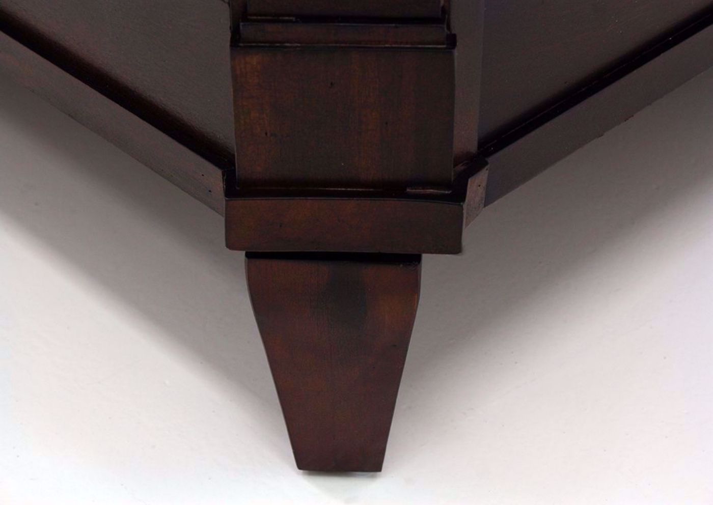 Brown Mallory King Size Bed by Standard Showing the Bed Foot Details | Home Furniture Plus Mattress