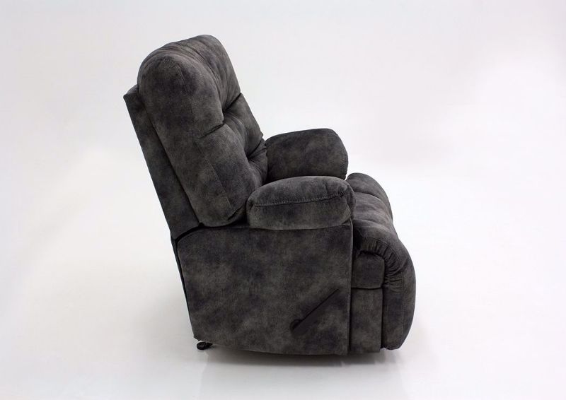 Gray Boss Rocker Recliner by Franklin Showing the Side View | Home Furniture Plus Mattress