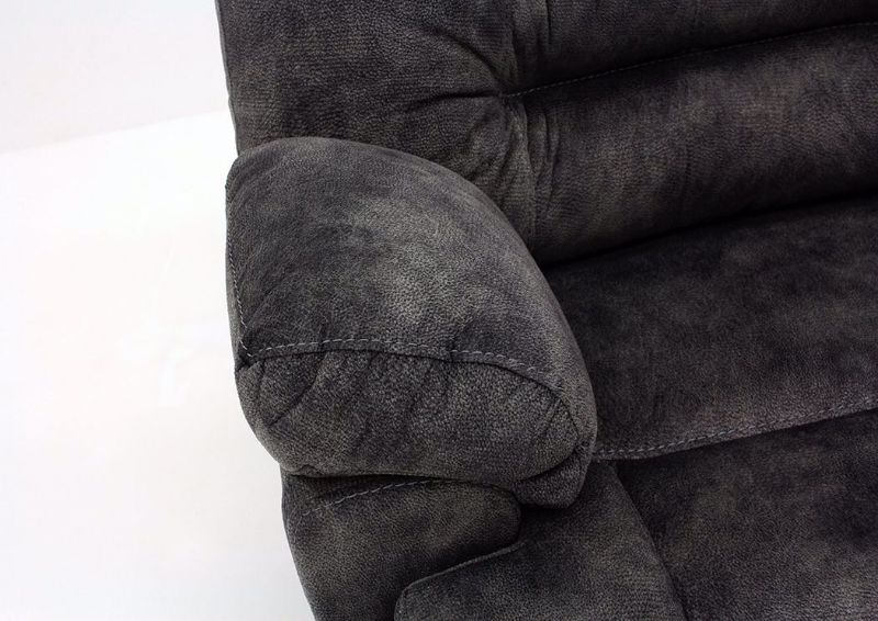 Gray Boss Rocker Recliner by Franklin Showing the Pillow Arm Detail | Home Furniture Plus Mattress
