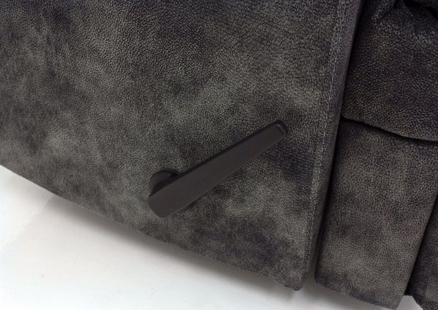 Gray Boss Rocker Recliner by Franklin Showing the Reclining Lever | Home Furniture Plus Mattress