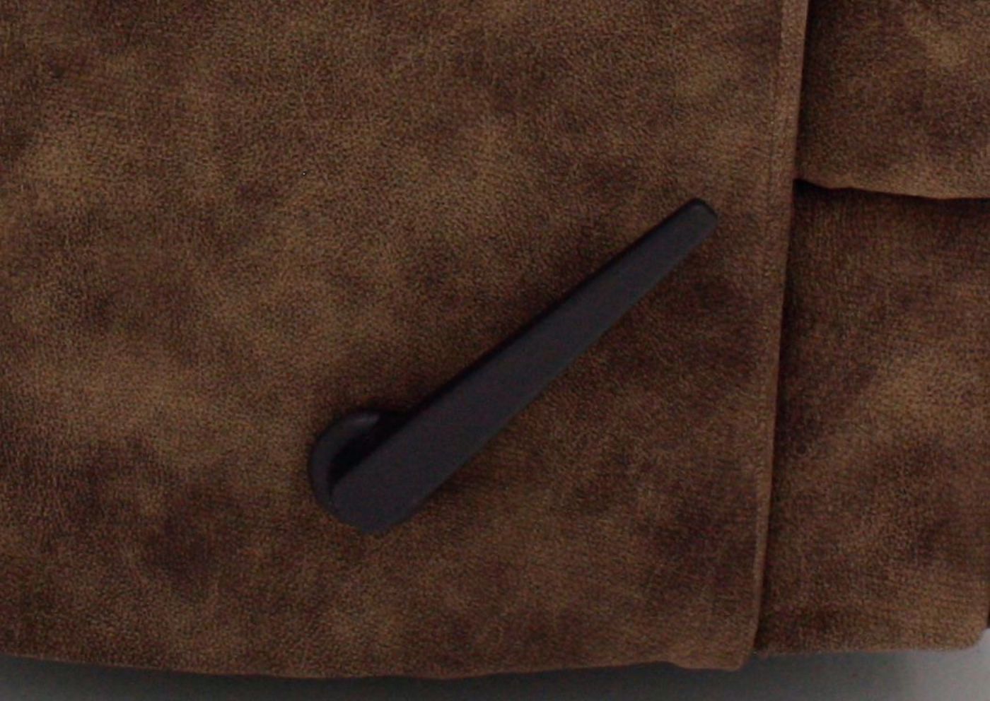 Light Brown Boss Rocker Recliner by Franklin Showing the Reclining Lever | Home Furniture Plus Mattress