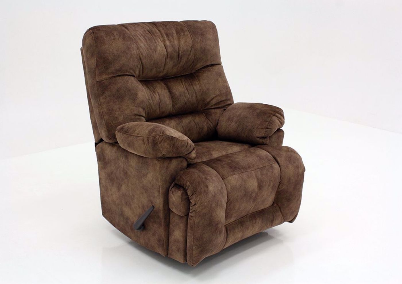 Light Brown Boss Rocker Recliner by Franklin at an Angle | Home Furniture Plus Mattress