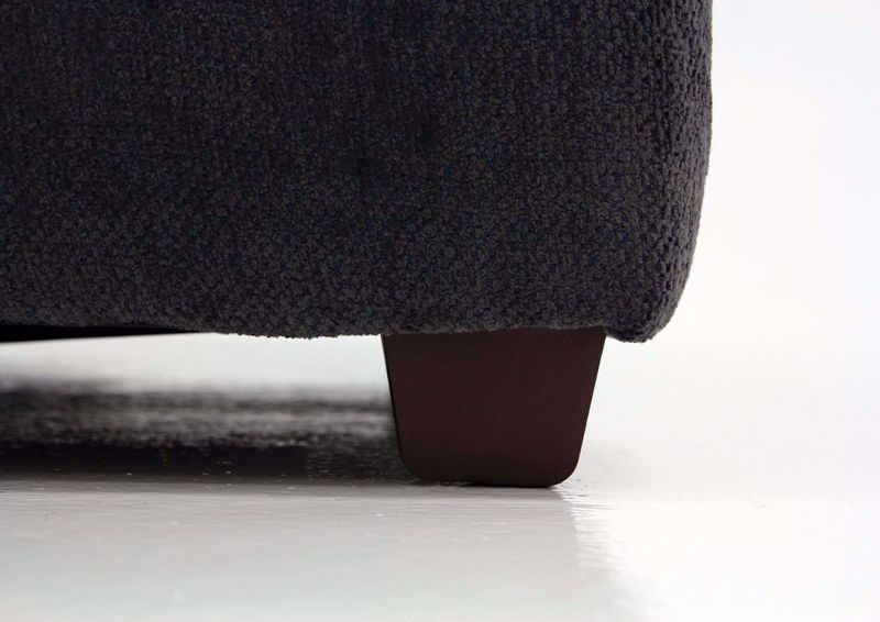 Charcoal Gray Stephenson Ottoman by Lane Showing the Foot Detail | Home Furniture Plus Mattress