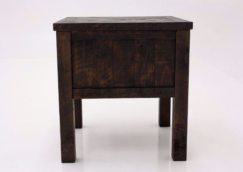 Brown Hillcott End Table by Ashley Showing the Side View | Home Furniture Plus Mattress
