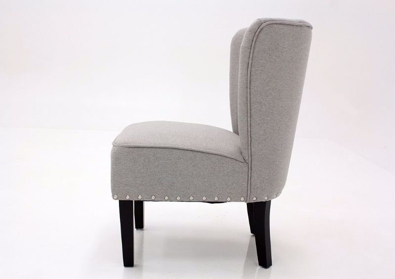 Light Gray Emporium Accent Chair by Standard Showing the Side View | Home Furniture Plus Mattress