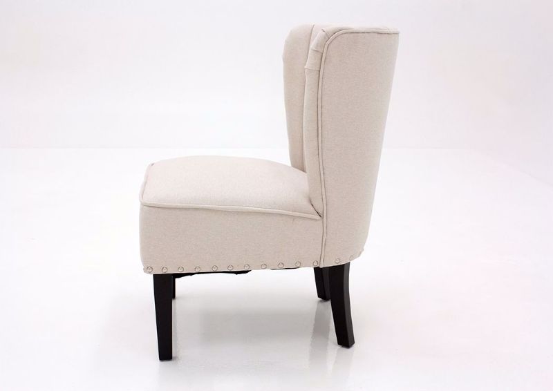 Off White Emporium Chair by Standard Showing the Side View | Home Furniture Plus Mattress