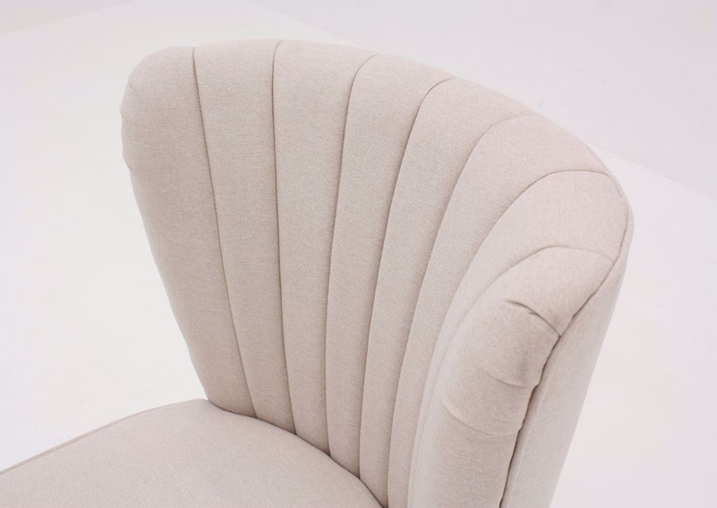 Off White Emporium Chair by Standard Showing the Curved Seat Back | Home Furniture Plus Mattress