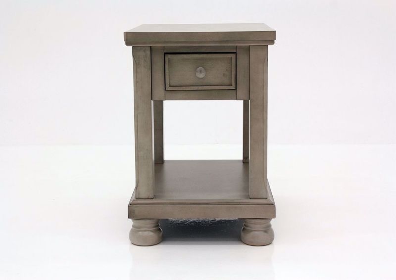 Burnished Gray Lettner End Table by Ashley Furniture Facing Front | Home Furniture Plus Mattress