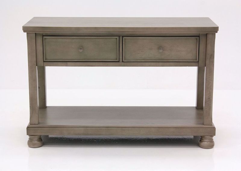 Gray Lettner Sofa Table by Ashley Furniture Facing Front | Home Furniture Plus Mattress