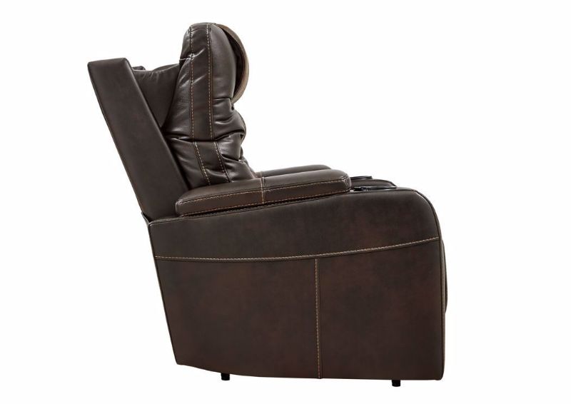 Brown Composer POWER Recliner by Ashley Furniture Showing Articulating Headrest | Home Furniture Plus Mattress