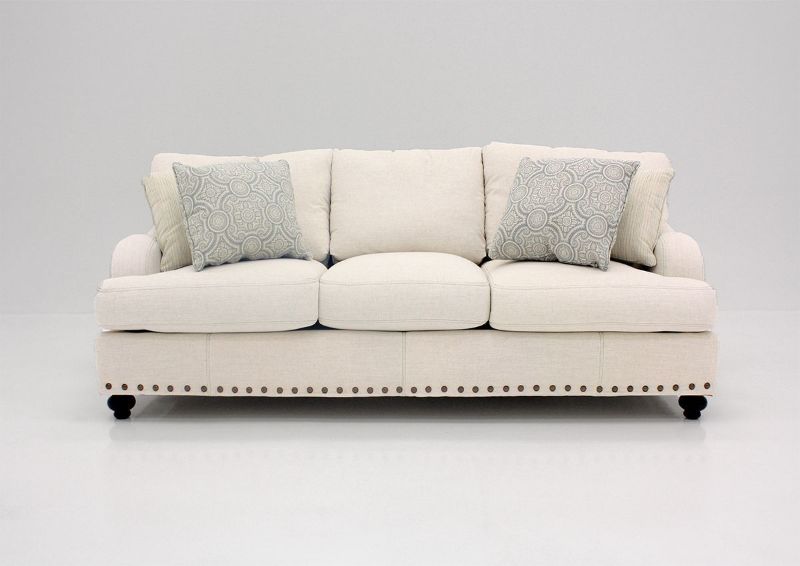 Off White Brinton Sofa by Franklin Furniture Showing the Front View, Made in the USA | Home Furniture Plus Bedding