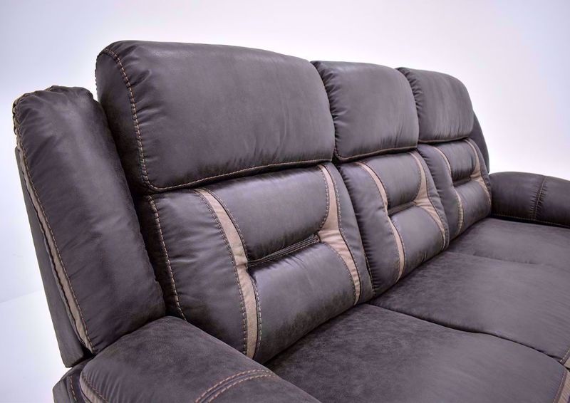 Chocolate Brown Acropolis Reclining Sofa by Standard Showing the Seat Back Details | Home Furniture Plus Bedding