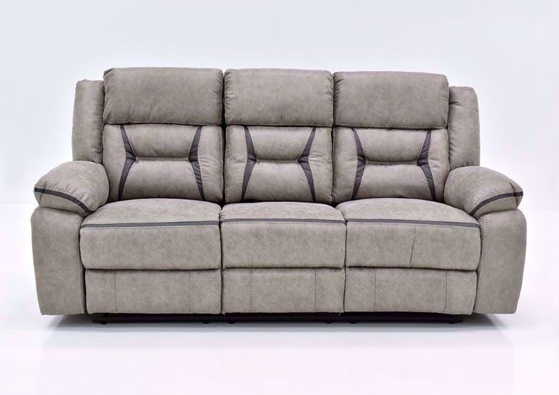 Taupe Acropolis Reclining Sofa by Standard Facing Front | Home Furniture Plus Bedding