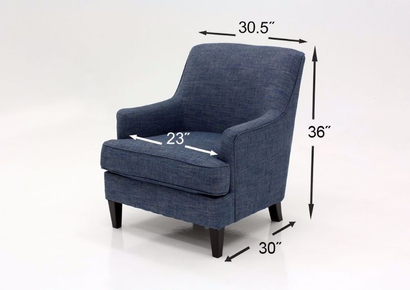 Blue Tenino Accent Chair by Ashley Furniture Dimensions | Home Furniture Plus Mattress