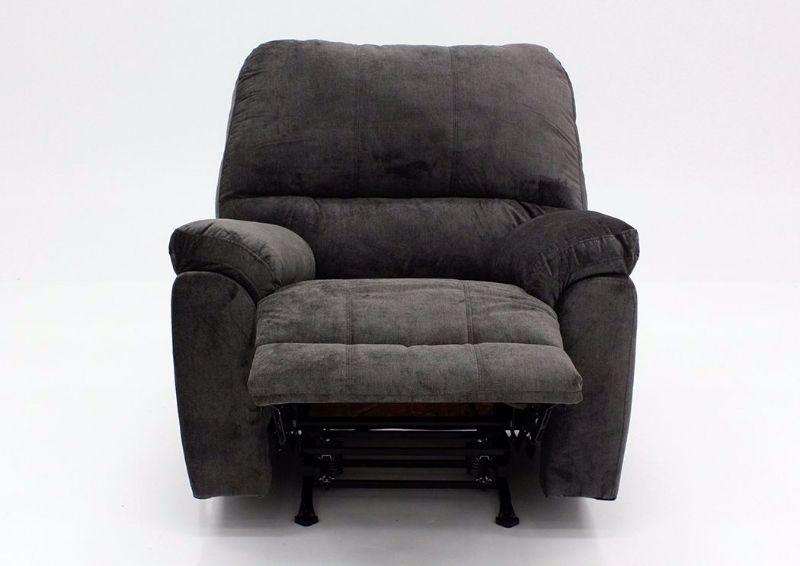 Telluride Rocker Recliner, Gray, Side View, Front Facing, Open | Home Furniture Plus Bedding