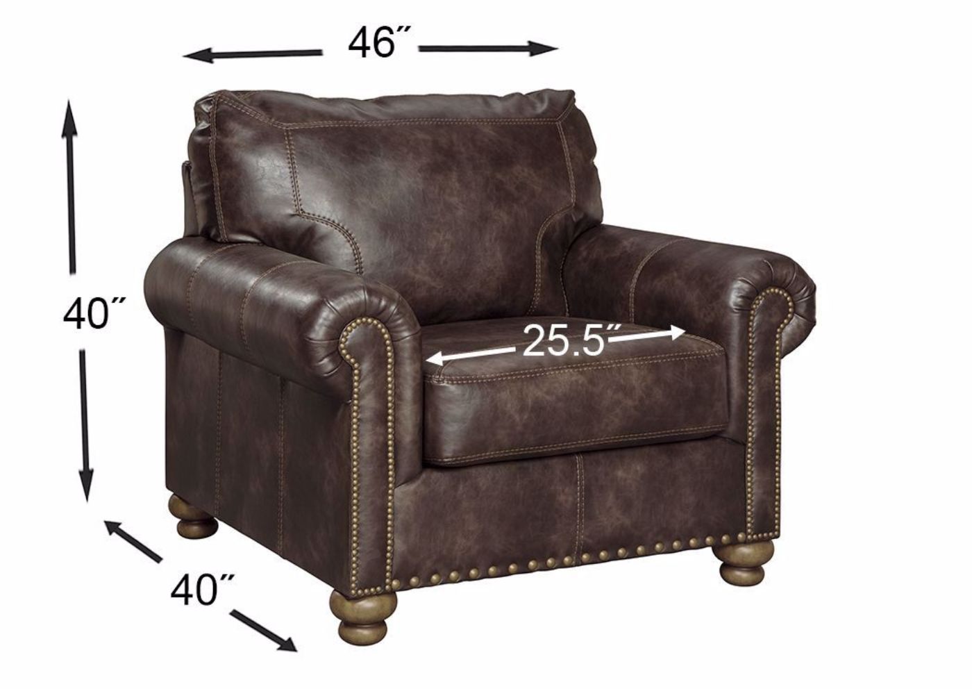 Dimension Details for Nicorvo Chair by Ashley | Home Furniture Plus Bedding