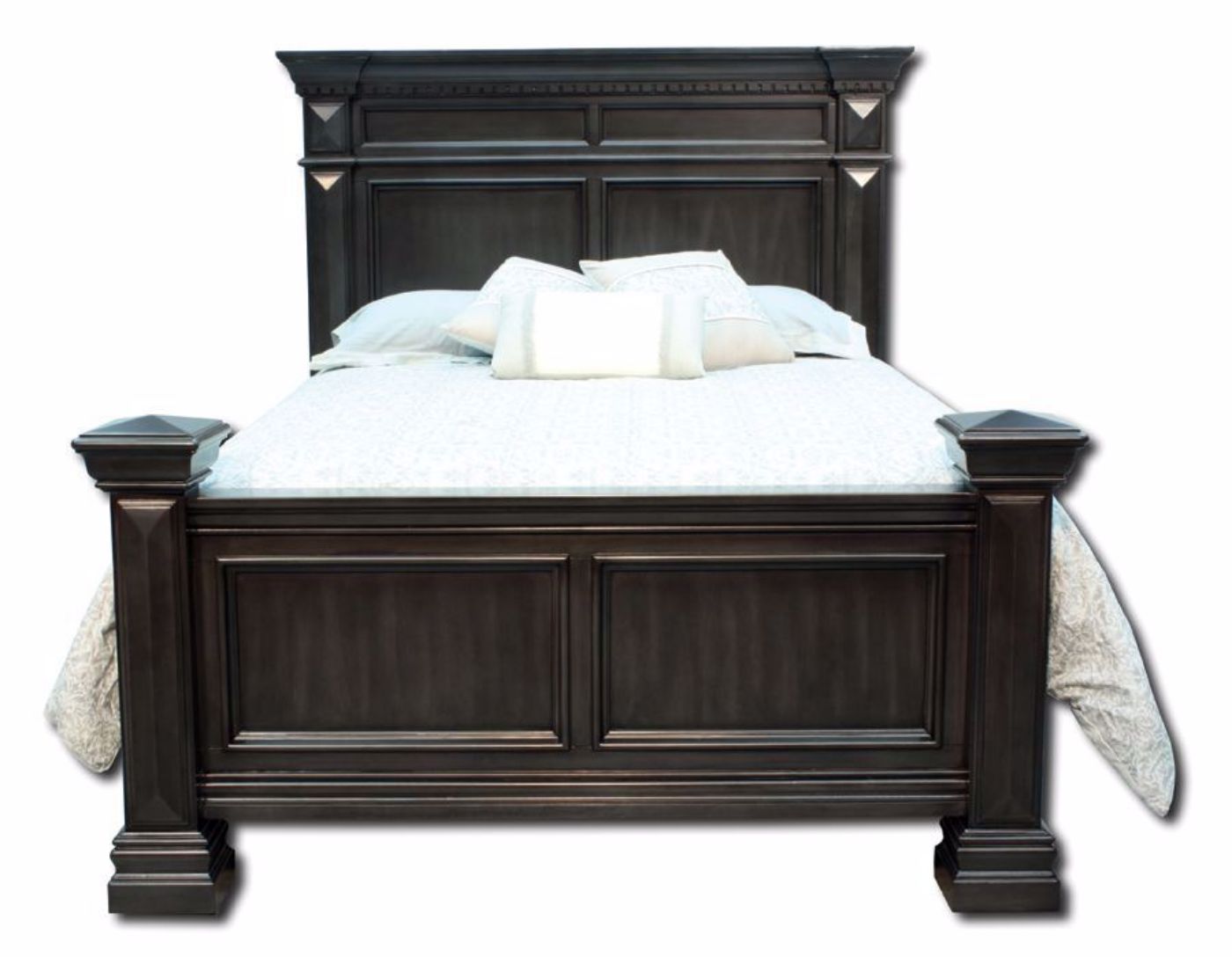 Dark Gray Garrison King  Bed Facing Front | Home Furniture Plus Mattress