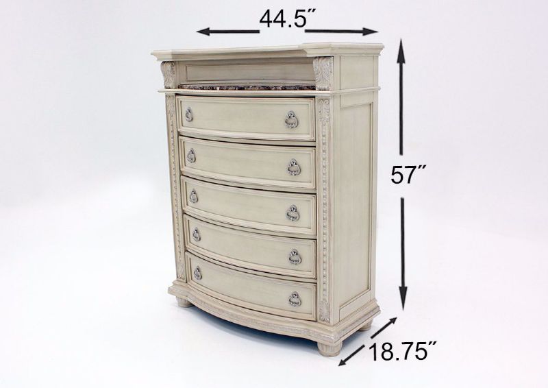 Antique White Stanley Chest of Drawers Dimensions | Home Furniture Plus Mattress