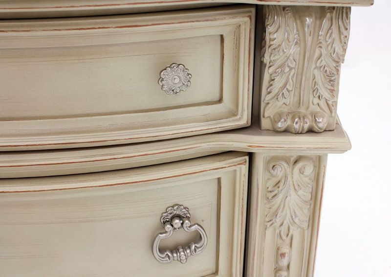 Stanley Nightstand, White, Drawer Pull Details | Home Furniture Plus Mattress