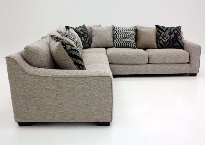Platinum Gray Homespun Sectional Sofa Left Side View | Home Furniture Plus Mattress
