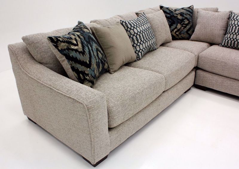 Platinum Gray Homespun Sectional Sofa Left Side at an Angle | Home Furniture Plus Mattress