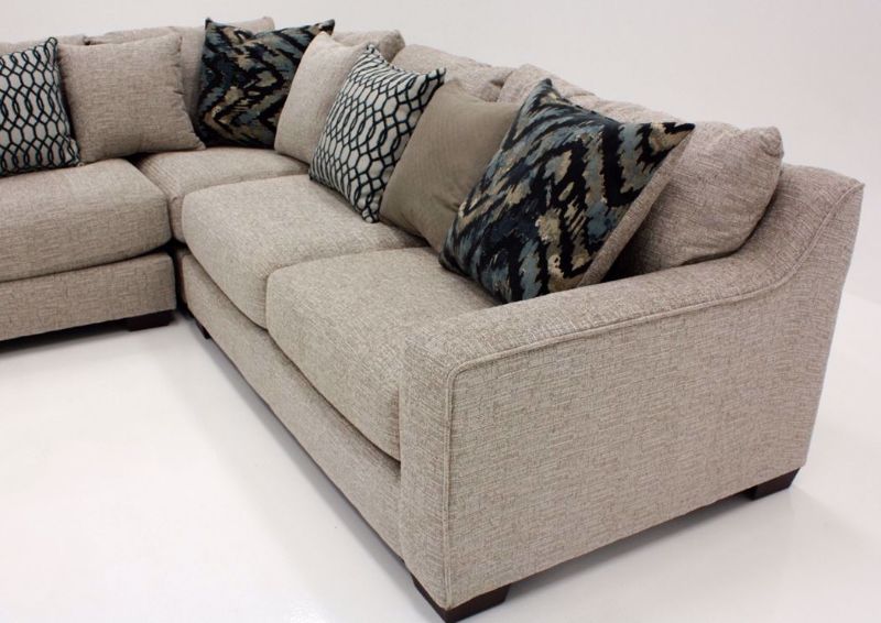 Platinum Gray Homespun Sectional Sofa Right Side at an Angle | Home Furniture Plus Mattress