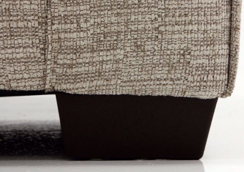 Platinum Gray Homespun Sectional Sofa Showing Foot Detail | Home Furniture Plus Mattress