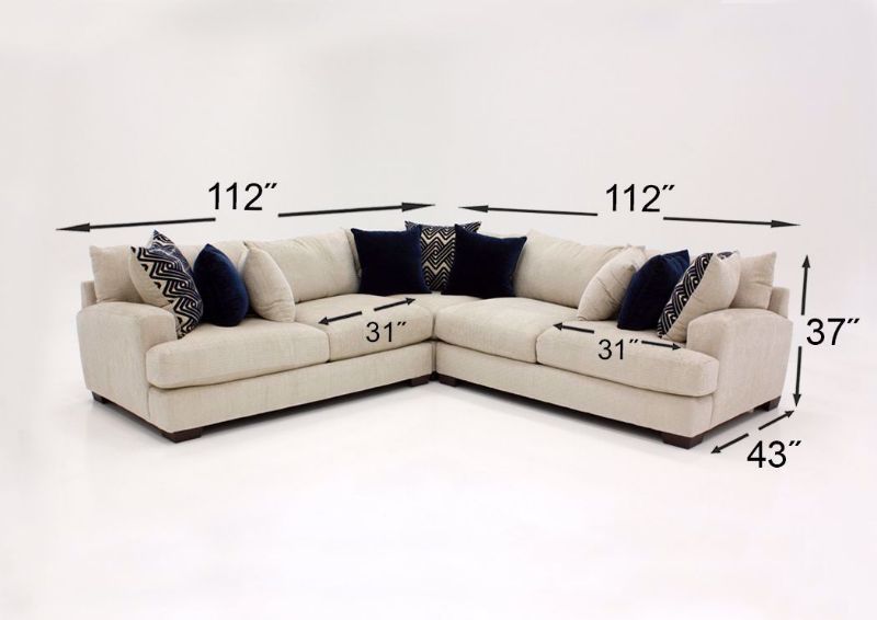 White Ultimate Sectional Sofa by American Furniture Dimensions | Home Furniture Plus Mattress