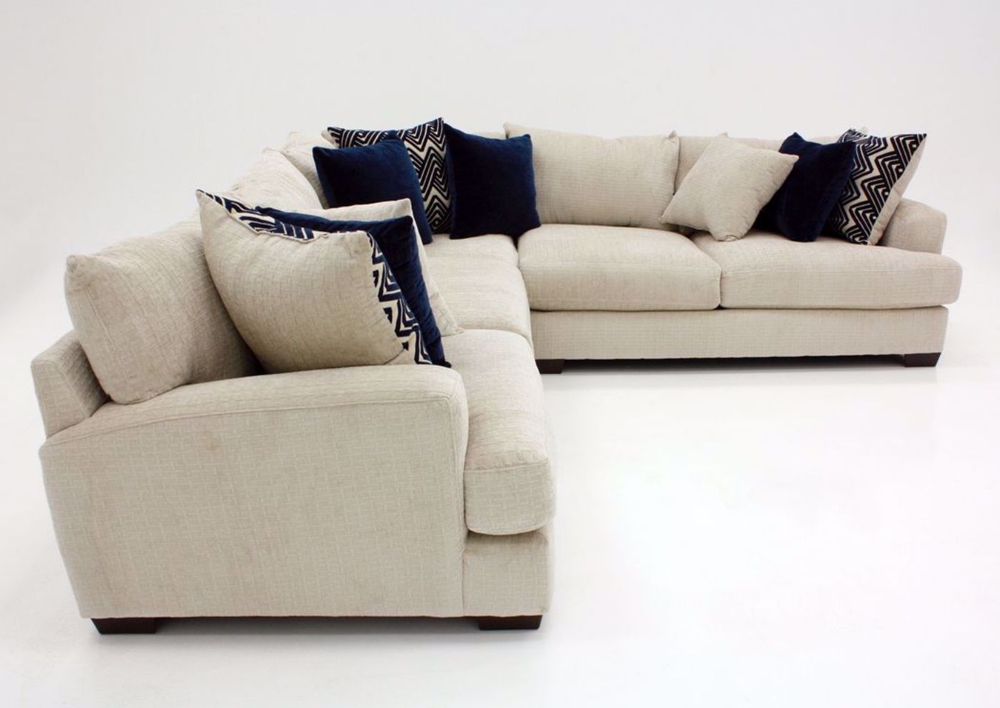 White Ultimate Sectional Sofa by American Furniture Showing from the Left Side | Home Furniture Plus Mattress