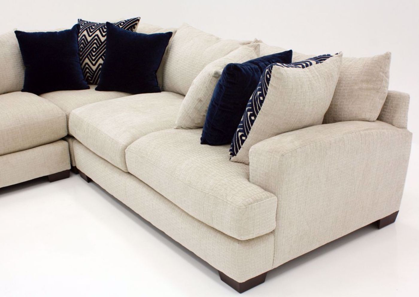 White Ultimate Sectional Sofa by American Furniture at an Angle Showing from the Right Side | Home Furniture Plus Mattress