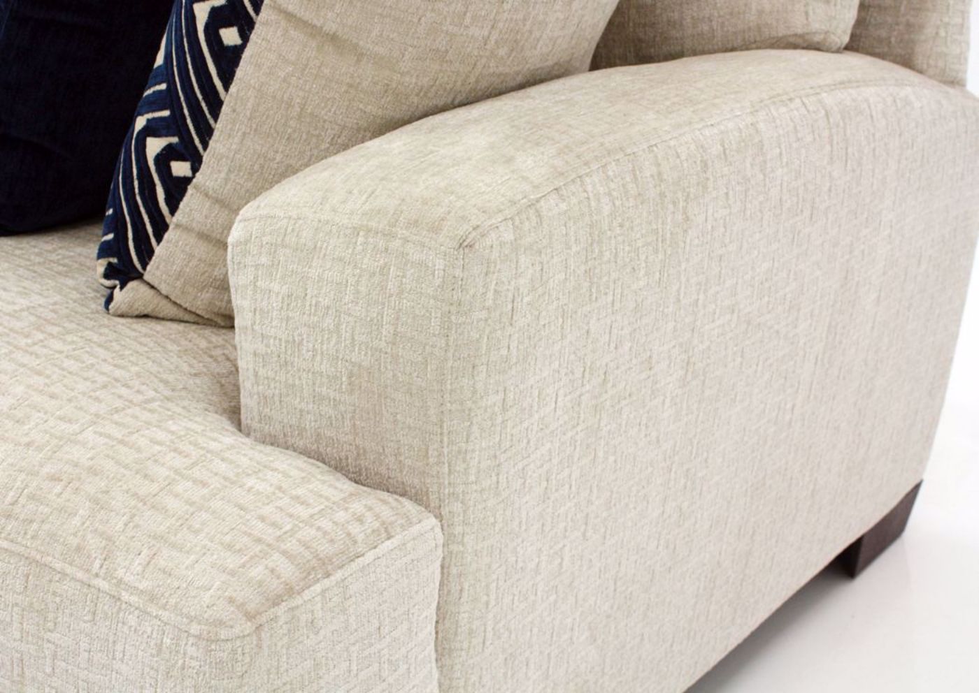 White Ultimate Sectional Sofa by American Furniture Showing the Wide Track Arm Detail | Home Furniture Plus Mattress