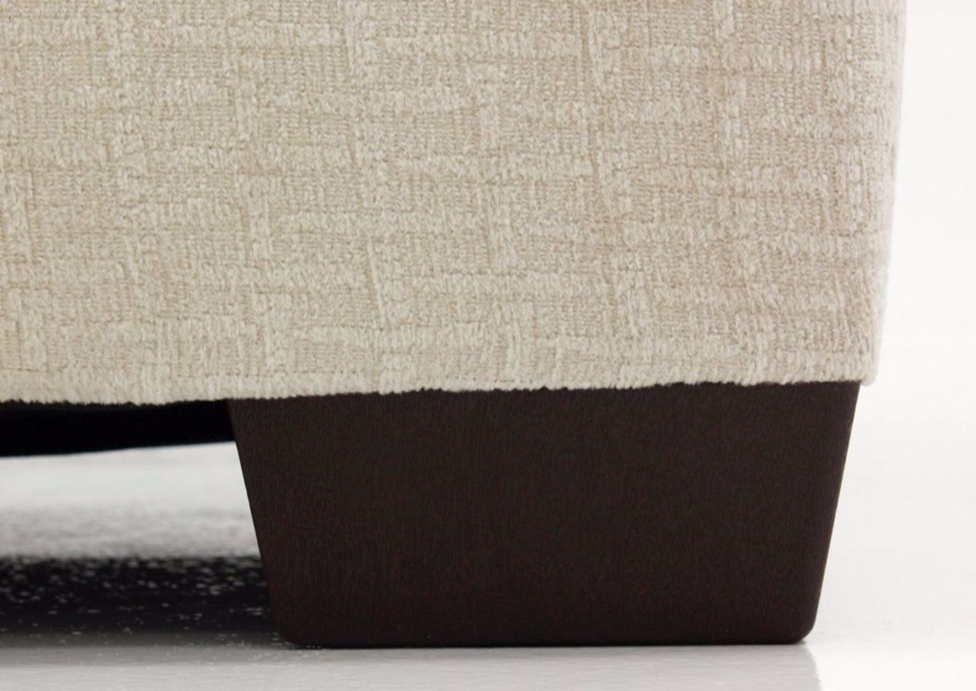 White Ultimate Sectional Sofa by American Furniture Showing the Foot Detail | Home Furniture Plus Mattress