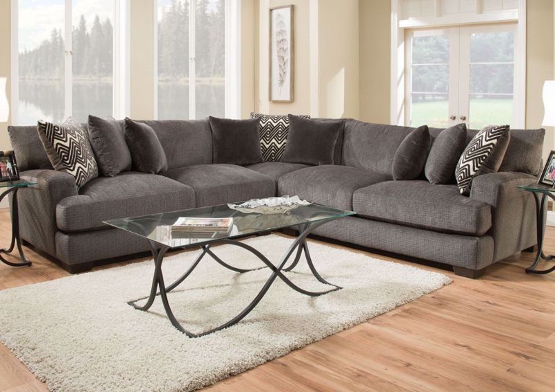 Gray Ultimate Sectional Sofa by American Furniture in a Room Setting | Home Furniture Plus Mattress