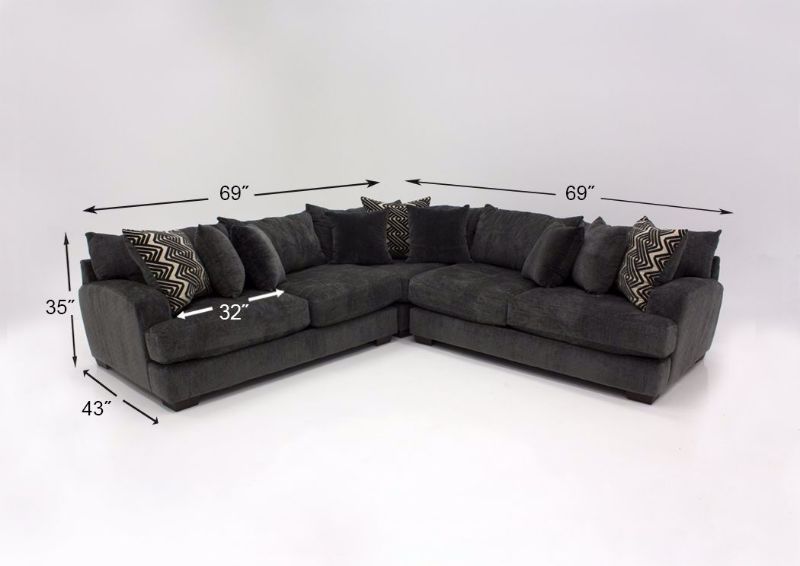 Gray Ultimate Sectional Sofa by American Furniture Dimensions | Home Furniture Plus Mattress