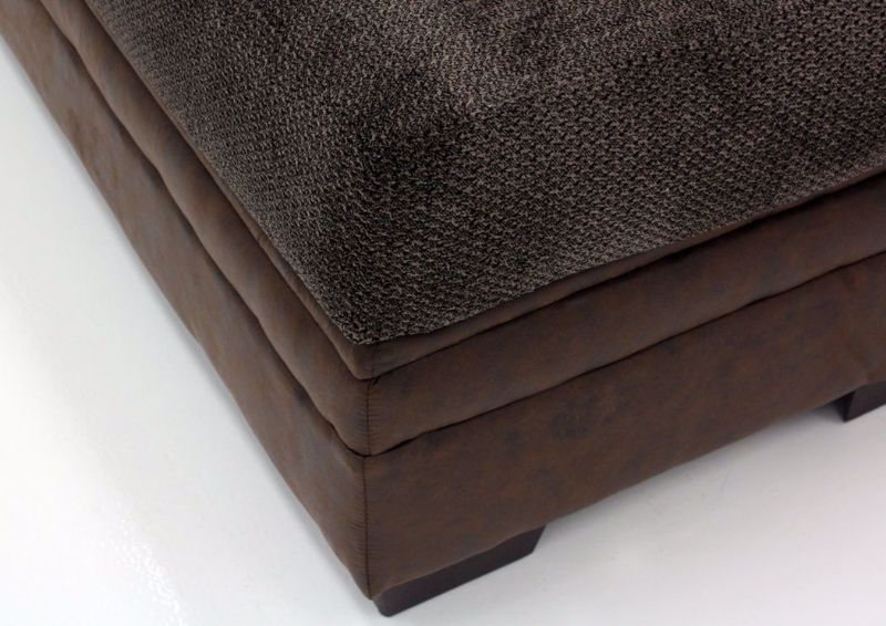 Brown Akan Sofa Foot Detail | Home Furniture Plus Bedding