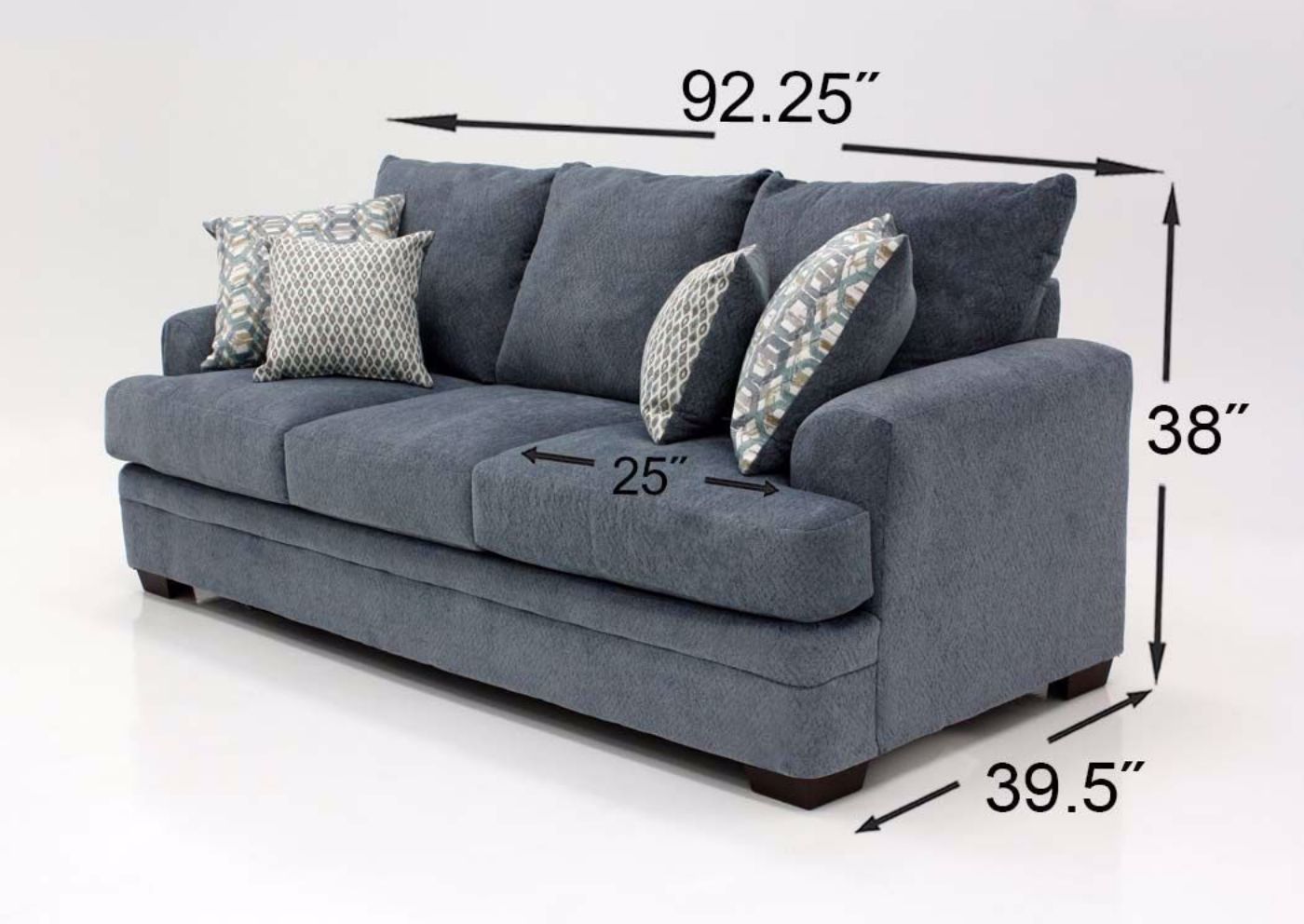 Gray American Sofa by American Furniture Manufacturing Dimensions | Home Furniture Plus Mattress