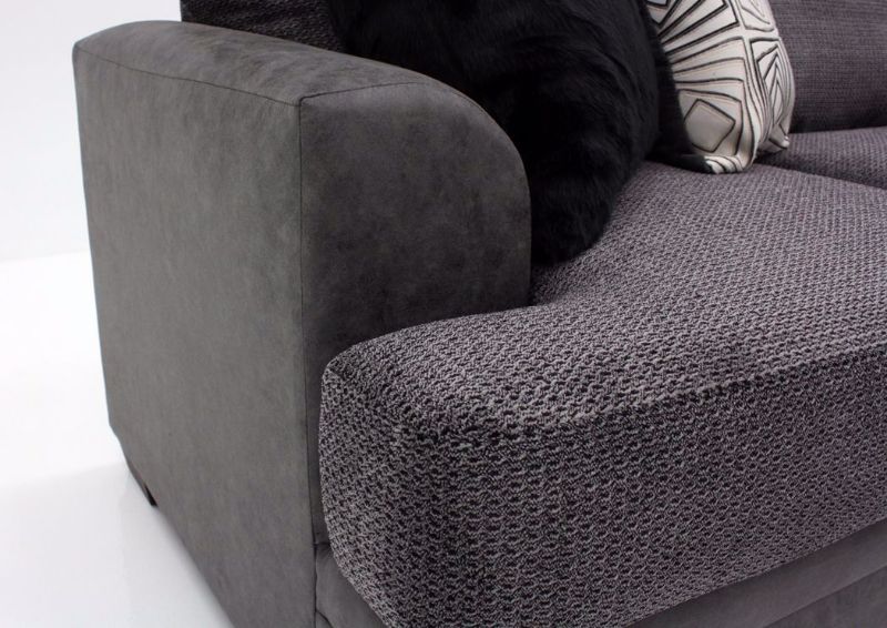 Gray Akan Loveseat Two-tone Upholstery Detail | Home Furniture Plus Bedding