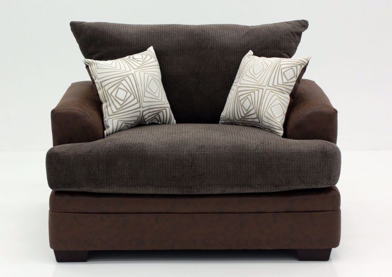 Brown Akan Oversized Chair, Front Facing | Home Furniture Plus Bedding