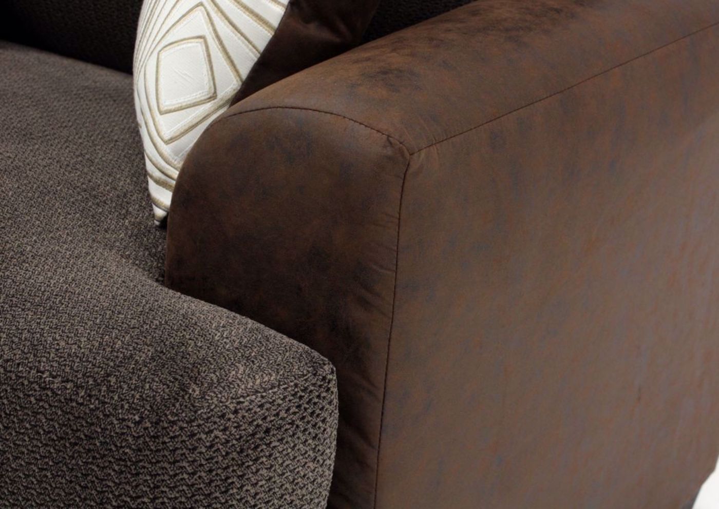 Brown Akan Oversized Chair Two-Tone Upholstery Detail | Home Furniture Plus Bedding