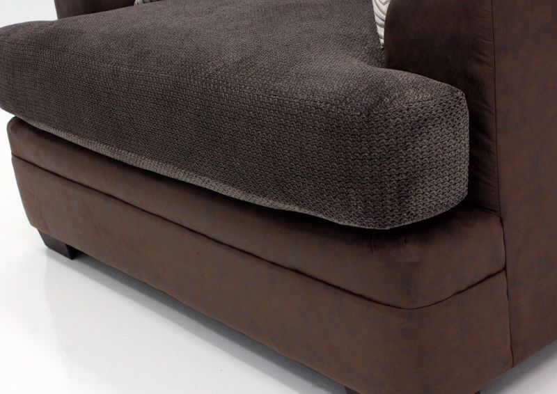 Brown Akan Oversized Chair Two-Tone Upholstery on Base | Home Furniture Plus Bedding