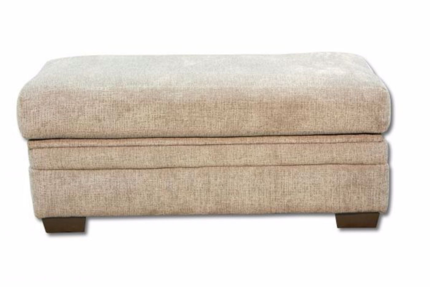 Pewter Perth Storage Ottoman, Front Facing | Home Furniture Plus Mattress