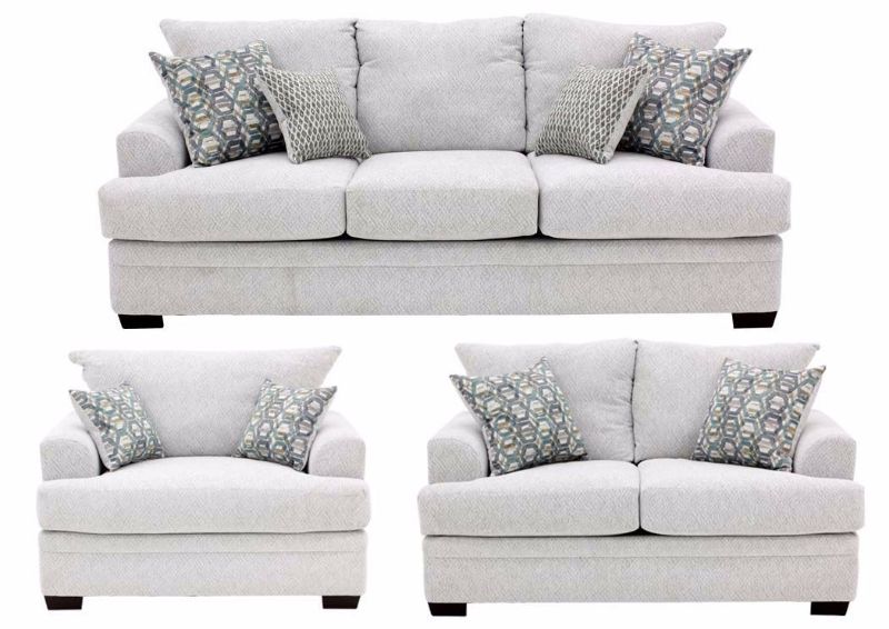 Off White American Sofa Set by American Furniture Manufacturing  | Home Furniture Plus Mattress